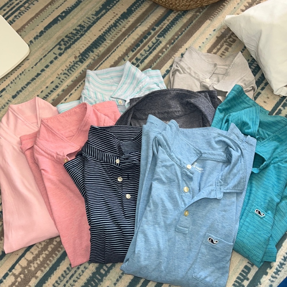 Men’s vineyard vines polos short sleeve Large